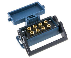 Brass Multi-coupling Socket 8x8 mm Push-in Connections Unlocking Protection