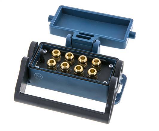 Brass Multi-coupling Socket 8x8 mm Push-in Connections Unlocking Protection