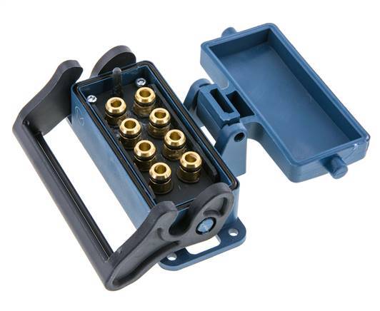 Brass Multi-coupling Socket 8x8 mm Push-in Connections Unlocking Protection