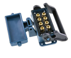 Brass Multi-coupling Socket 8x8 mm Push-in Connections Unlocking Protection