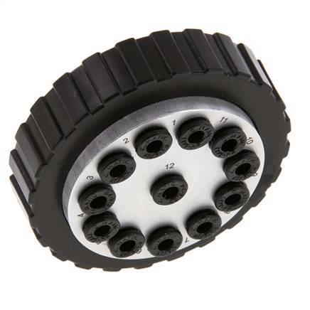 POM Multi-coupling Plug 12x4 mm Push-in Connections Vacuum