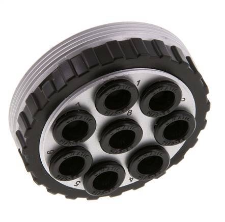 POM Multi-coupling Socket 8x8 mm Push-in Connections Vacuum