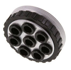 POM Multi-coupling Socket 8x8 mm Push-in Connections Vacuum