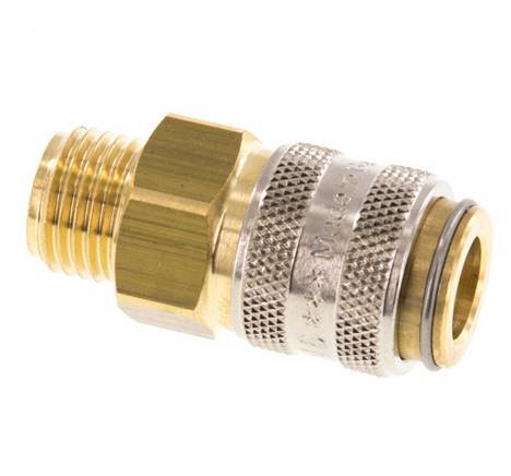 Brass DN 6 Mold Coupling Socket G 1/4 inch Male Threads