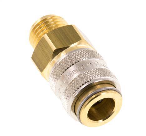 Brass DN 6 Mold Coupling Socket G 1/4 inch Male Threads