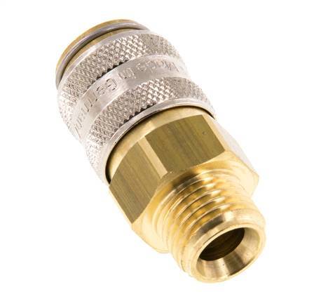 Brass DN 6 Mold Coupling Socket G 1/4 inch Male Threads