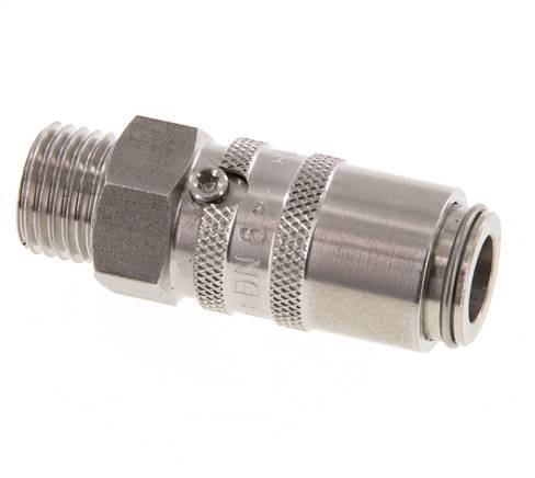 Stainless Steel DN 6 Mold Coupling Socket M14x1.5 Male Threads