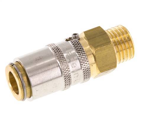 Brass DN 6 Mold Coupling Socket M14x1.5 Male Threads Unlocking Protection