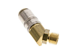 Brass DN 6 Mold Coupling Socket M14x1.5 Male Threads 45-deg