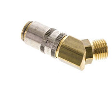 Brass DN 6 Mold Coupling Socket M14x1.5 Male Threads 45-deg