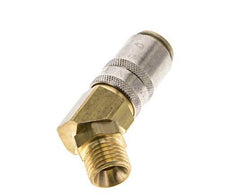 Brass DN 6 Mold Coupling Socket M14x1.5 Male Threads 45-deg