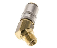 Brass DN 6 Mold Coupling Socket G 1/4 inch Male Threads 45-deg