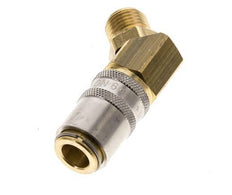 Brass DN 6 Mold Coupling Socket G 1/4 inch Male Threads 45-deg