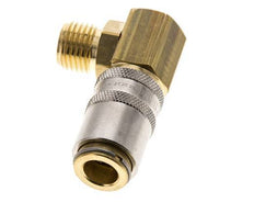 Brass DN 6 Mold Coupling Socket G 1/4 inch Male Threads 90-deg