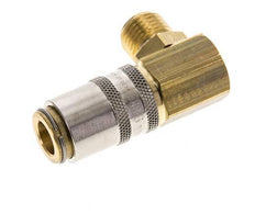 Brass DN 6 Mold Coupling Socket G 1/4 inch Male Threads 90-deg