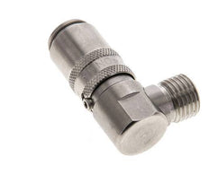 Stainless Steel DN 6 Mold Coupling Socket M14x1.5 Male Threads Double Shut-Off 90-deg