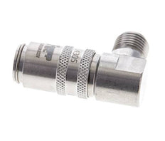 Stainless Steel DN 6 Mold Coupling Socket G 1/4 inch Male Threads 90-deg