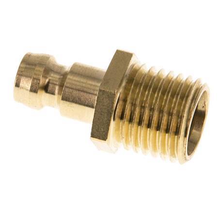 Brass DN 6 Mold Coupling Plug M14x1.5 Male Threads Double Shut-Off