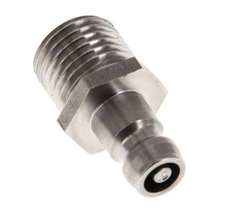 Stainless Steel DN 6 Mold Coupling Plug M14x1.5 Male Threads Double Shut-Off