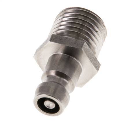 Stainless Steel DN 6 Mold Coupling Plug M14x1.5 Male Threads Double Shut-Off