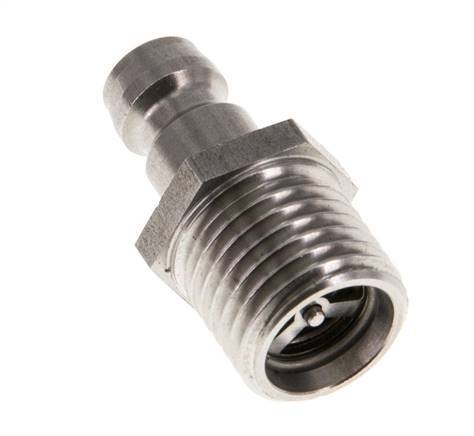 Stainless Steel DN 6 Mold Coupling Plug M14x1.5 Male Threads Double Shut-Off
