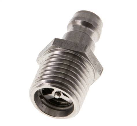 Stainless Steel DN 6 Mold Coupling Plug M14x1.5 Male Threads Double Shut-Off