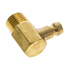 Brass DN 6 Mold Coupling Plug M14x1.5 Male Threads (Conical) 90-deg