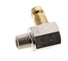 Brass DN 6 Mold Coupling Plug R 1/8 inch Male Threads 90-deg [2 Pieces]