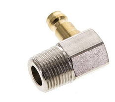Brass DN 6 Mold Coupling Plug R 3/8 inch Male Threads 90-deg