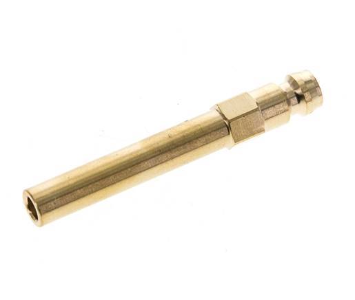 Brass DN 6 Mold Coupling Plug 8x63 mm Push-in Connections [2 Pieces]
