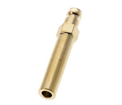Brass DN 6 Mold Coupling Plug 10x63 mm Push-in Connections [2 Pieces]