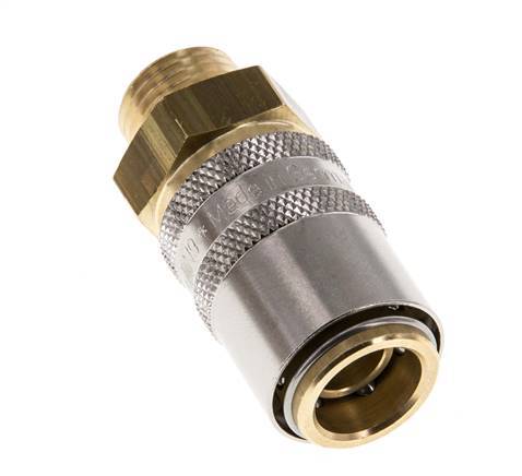 Brass DN 9 Mold Coupling Socket M16x1.5 Male Threads