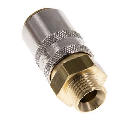 Brass DN 9 Mold Coupling Socket M16x1.5 Male Threads