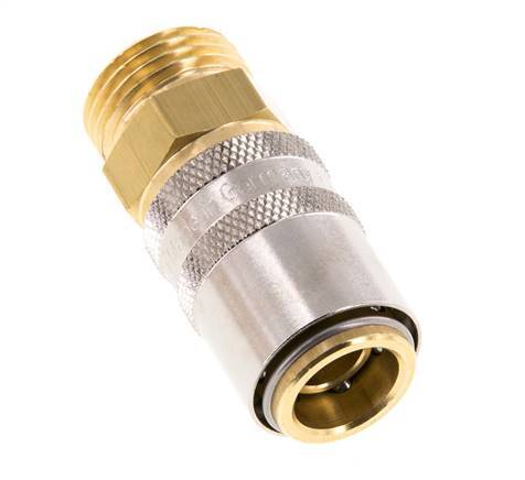 Brass DN 9 Mold Coupling Socket G 1/2 inch Male Threads