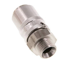Stainless Steel DN 9 Mold Coupling Socket M16x1.5 Male Threads Double Shut-Off