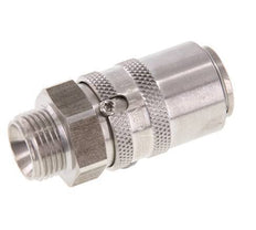 Stainless Steel DN 9 Mold Coupling Socket G 3/8 inch Male Threads Double Shut-Off