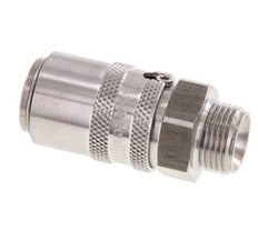 Stainless Steel DN 9 Mold Coupling Socket G 3/8 inch Male Threads Double Shut-Off