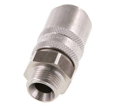 Stainless Steel DN 9 Mold Coupling Socket G 3/8 inch Male Threads