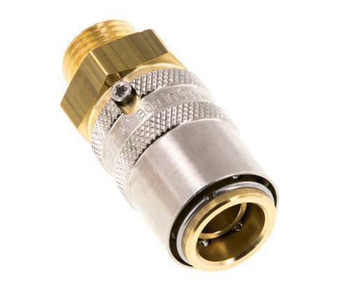 Brass DN 9 Mold Coupling Socket M16x1.5 Male Threads Unlocking Protection