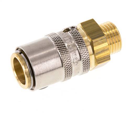 Brass DN 9 Mold Coupling Socket M16x1.5 Male Threads Unlocking Protection