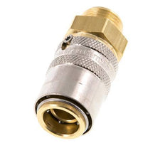 Brass DN 9 Mold Coupling Socket G 3/8 inch Male Threads Unlocking Protection