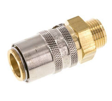 Brass DN 9 Mold Coupling Socket G 3/8 inch Male Threads Unlocking Protection