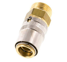 Brass DN 9 Mold Coupling Socket G 1/2 inch Male Threads Unlocking Protection
