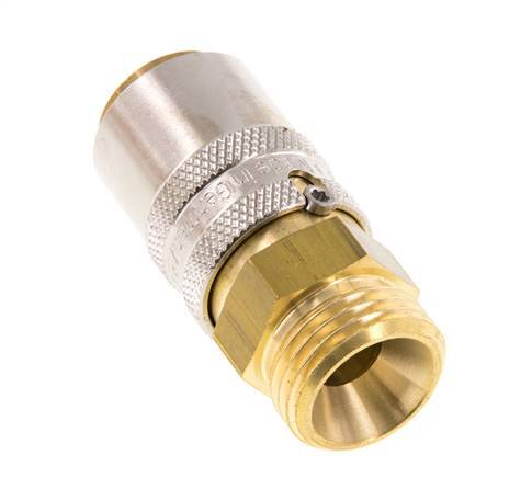Brass DN 9 Mold Coupling Socket G 1/2 inch Male Threads Unlocking Protection