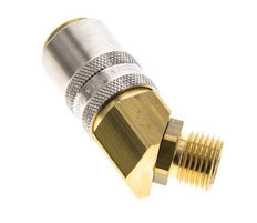 Brass DN 9 Mold Coupling Socket M16x1.5 Male Threads 45-deg