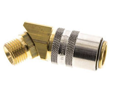 Brass DN 9 Mold Coupling Socket M16x1.5 Male Threads 45-deg