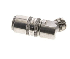Stainless Steel DN 9 Mold Coupling Socket G 3/8 inch Male Threads 45-deg