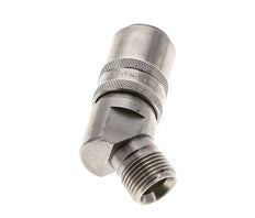 Stainless Steel DN 9 Mold Coupling Socket G 3/8 inch Male Threads 45-deg