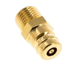 Brass DN 9 Mold Coupling Plug M14x1.5 Male Threads Double Shut-Off