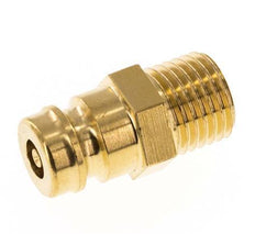 Brass DN 9 Mold Coupling Plug M14x1.5 Male Threads Double Shut-Off